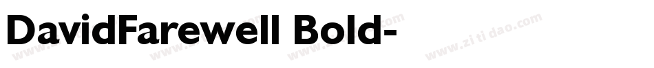 DavidFarewell Bold字体转换